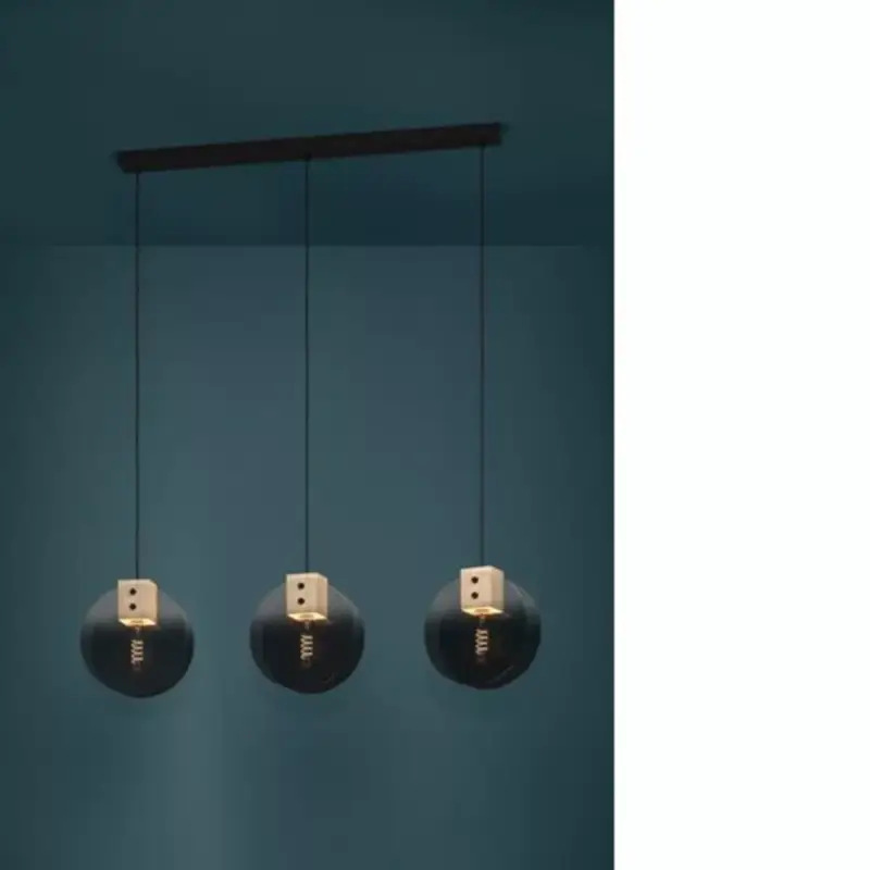 Akció EGLO , 390142 , MILLENA , függeszték , E27 , 3X40W , IP20 , fekete-szürke-átlátszó