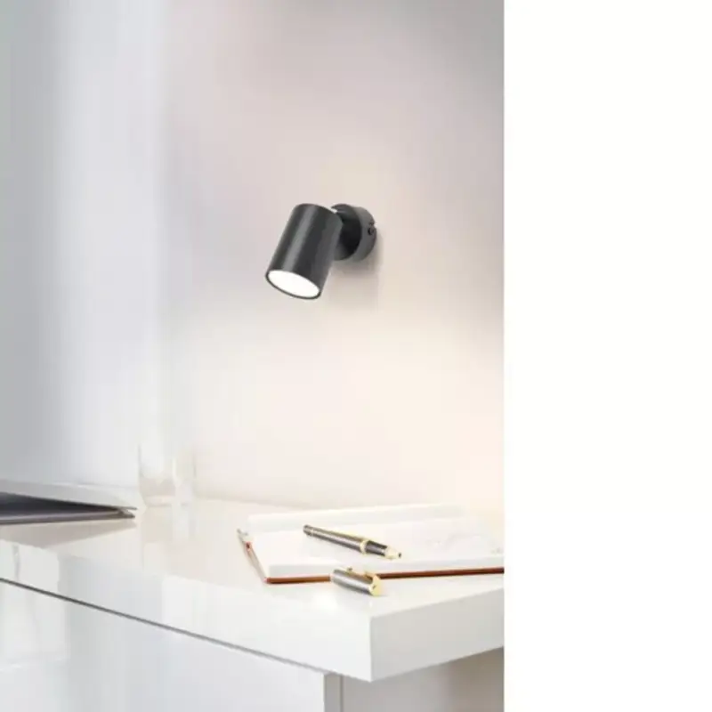 Akciós ár LED lámpatest , fali , spot , 1 x GU10 foglalat , fekete , króm , ECO RANGE , RECISO-E , 74006