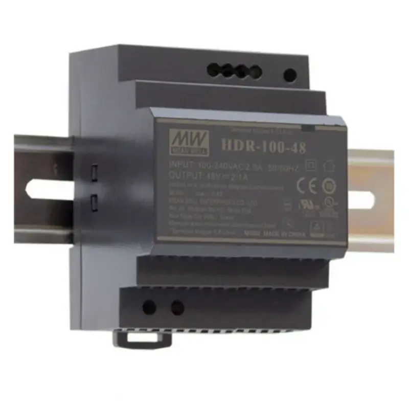 LED tápegység , Mean Well , HDR-100-12 , 12 Volt , 100 Watt , DIN sínre szerelhető , ipari Legjobb ár