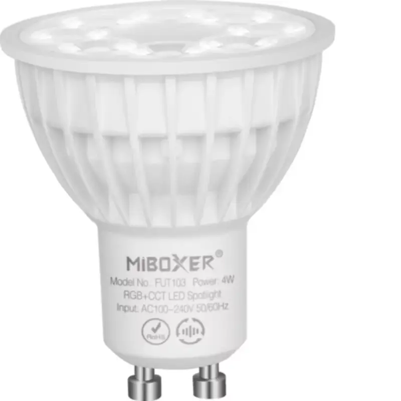 RGB- CCT LED lámpa , égő , szpot , GU10 , 4 Watt , dimmelhető , 2.4GHz , Miboxer (Mi-Light) , FUT103 Utolsó esély
