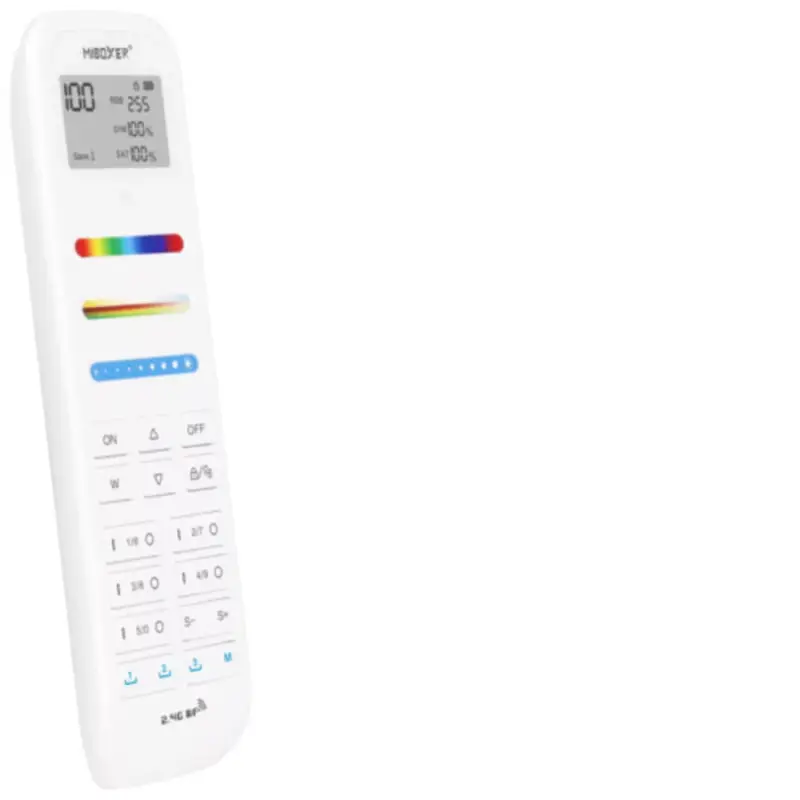 Kedvezmény RGB-CCT , színes és fehér távirányító , állítható fehér színárnyalat , dimmer , 100 zóna , Miboxer (Mi-Light) , FUT100