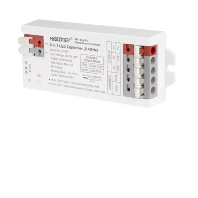 Prémium Univerzális csoport (zóna) vezérlő , 2in1 , monokróm/ CCT , group control , gyorscsatlakozóval , SMART , Miboxer (Mi-Light) , E2-RF