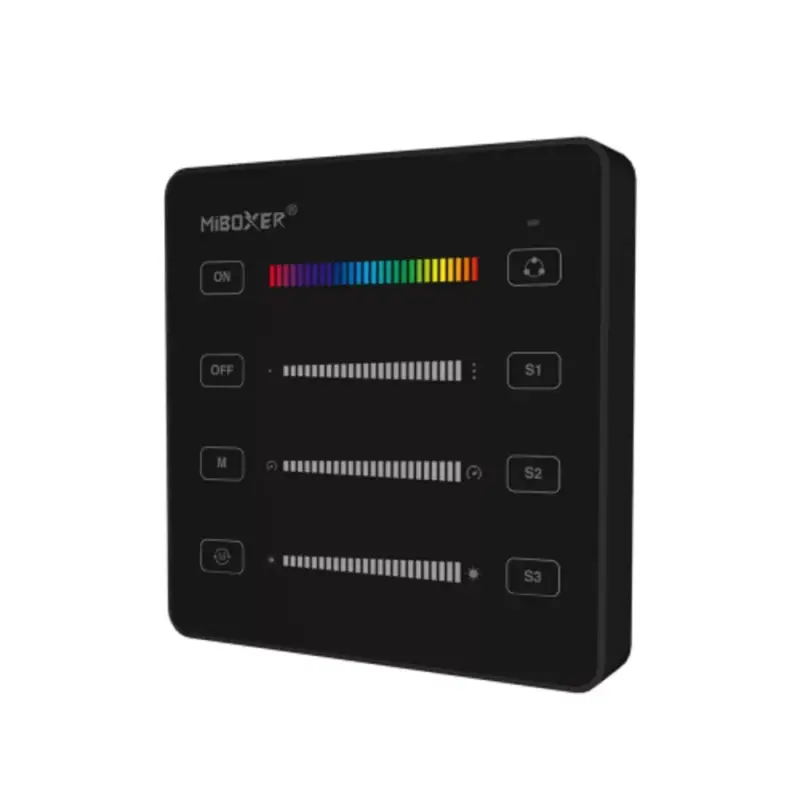 Gyors kiszállítás Fali távirányító Digitális (SPI, futófény) LED szalaghoz (monokróm/RGB /RGBW) , 2.4GHz , fekete , Miboxer , B6