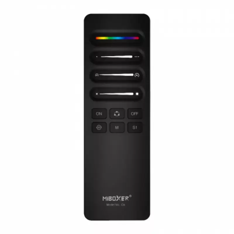 Azonnal elérhető Távirányító Digitális (SPI, futófény) LED szalaghoz (monokróm/RGB /RGBW) , 2.4GHz , fekete , Miboxer , C6