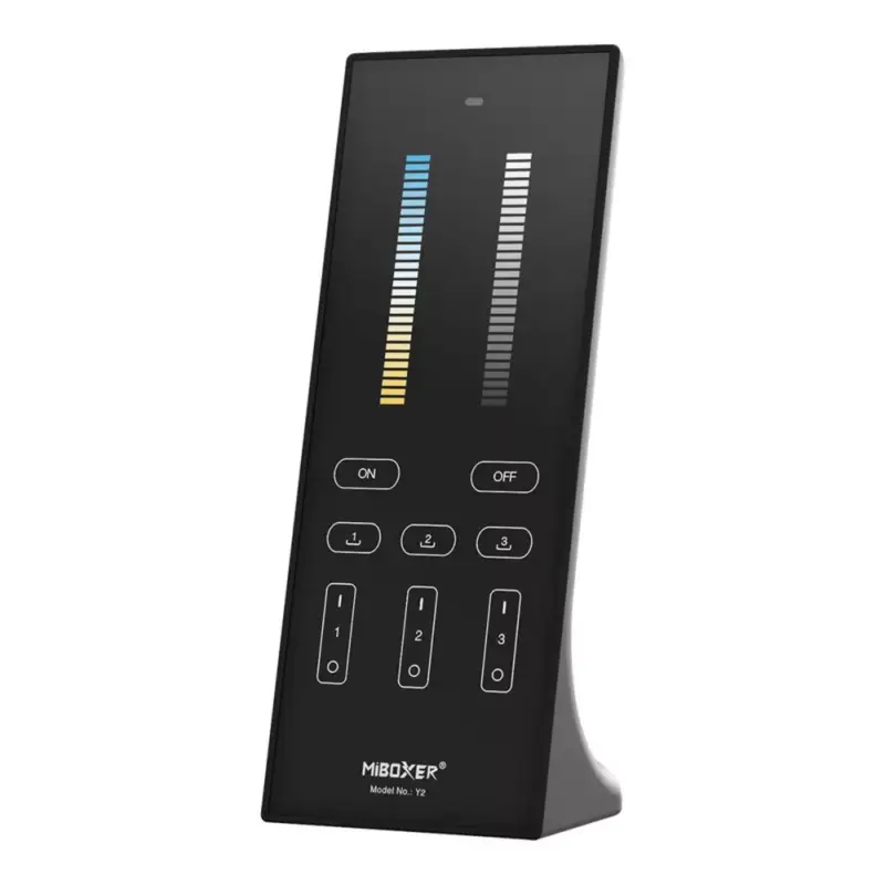Vezeték nélküli , elemes , távirányító , álló , karcmentes , 2.4GHz , 3 zónás , CCT , fekete , Miboxer (Mi-Light) , Y2 Rendeld meg most