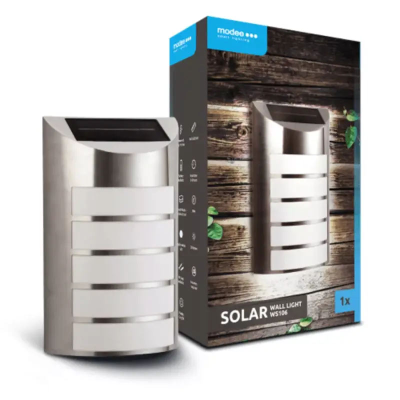 Prémium Modee Lighting LED Szolár Napelemes Fali Lámpa WS106