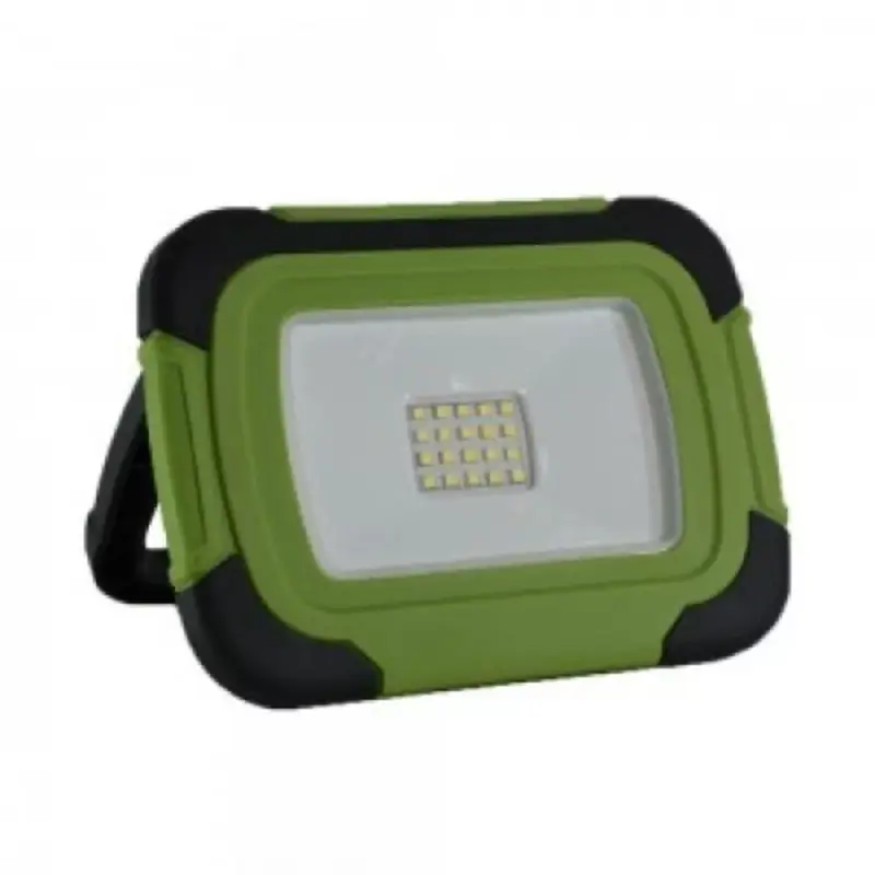 LED reflektor , 10 Watt , hordozható , akkumulátoros , USB , természetes fehér , SAMSUNG chip , IP44 , dimmelhető , SOS funkció , fekete-zöld Népszerű