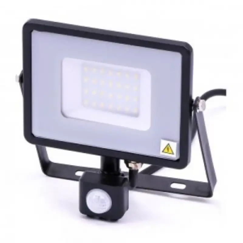 LED reflektor , 30 Watt , mozgásérzékelős , meleg fehér , SAMSUNG chip , 5 év garancia , fekete Kedvezményes ár