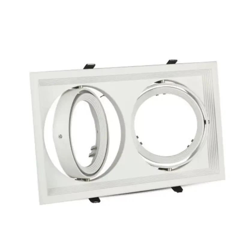 Rendeld meg most LED lámpatest , spot keret , 2 x G53 foglalat , süllyesztett , billenthető , fehér