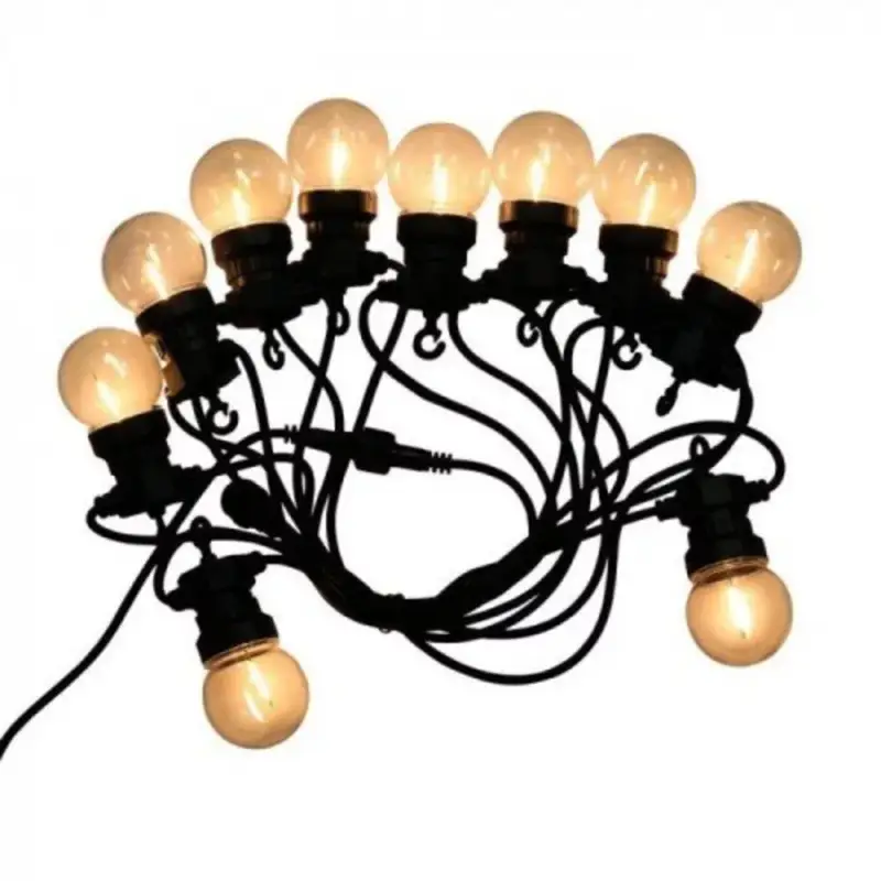 Led fényfüzér , kültéri , izzószálas hatás , E27 , 10 db x 0.5W , 5 m , meleg fehér , IP44 Alacsony ár