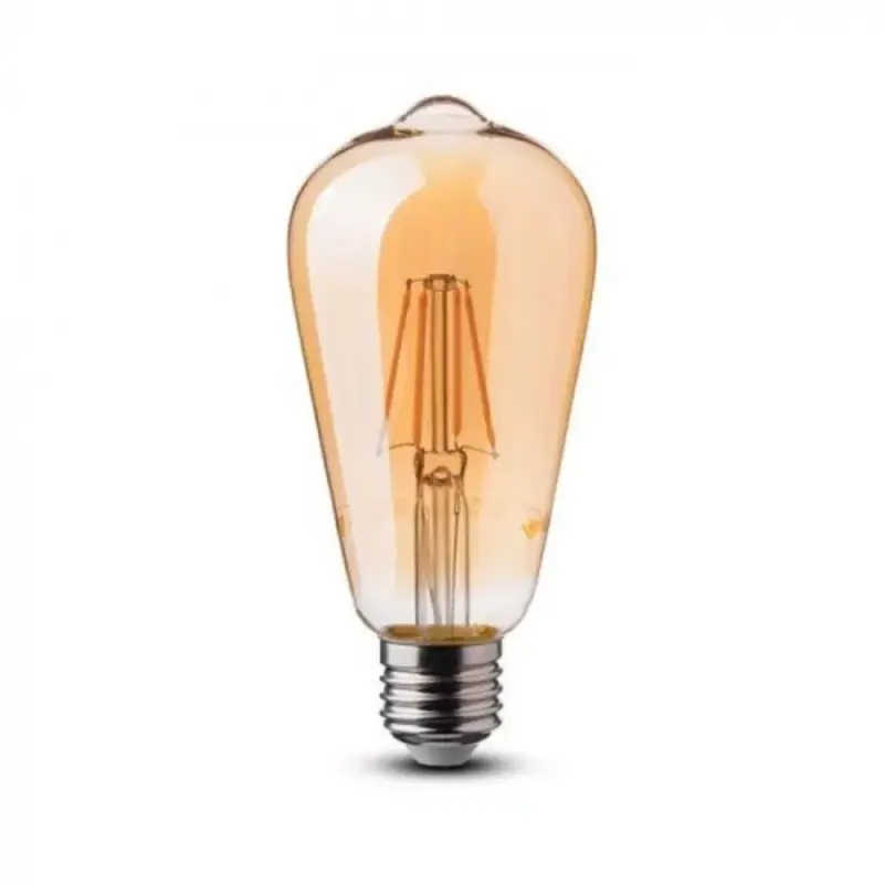 Legjobb ár LED lámpa , égő , izzószálas hatás , filament , E27 foglalat , Edison , 8 Watt , meleg fehér , borostyán sárga