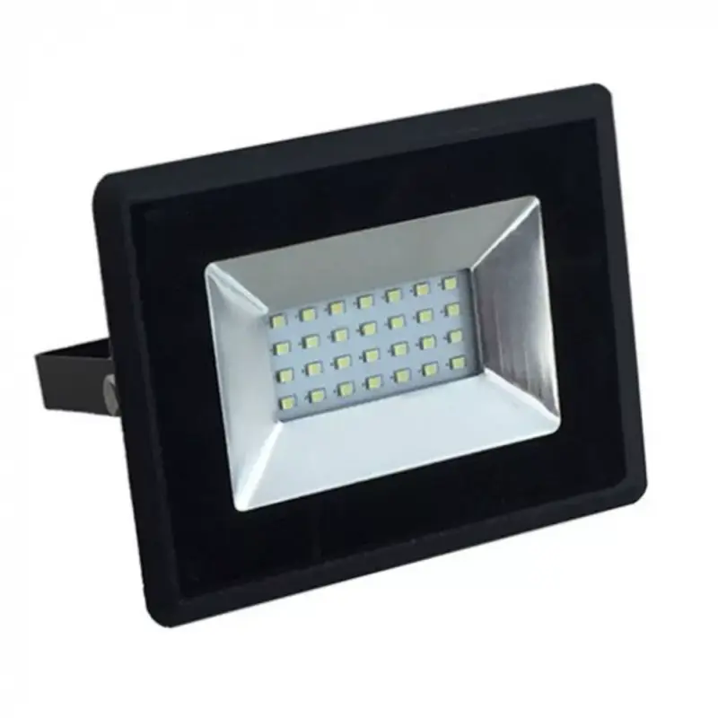 Népszerű LED reflektor , 20 Watt , Ultra Slim , hideg fehér , E-series , fekete