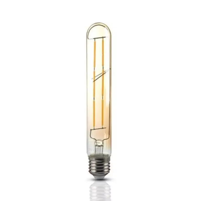 Vedd meg online LED lámpa , égő , izzószálas hatás , filament ,E27 foglalat , T30 , 6 Watt , meleg fehér , borostyán sárga