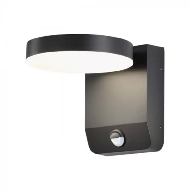 LED lámpatest , oldalfali , mozgásérzékelős , 17W , természetes fehér , fekete , kültéri , IP65 Akció