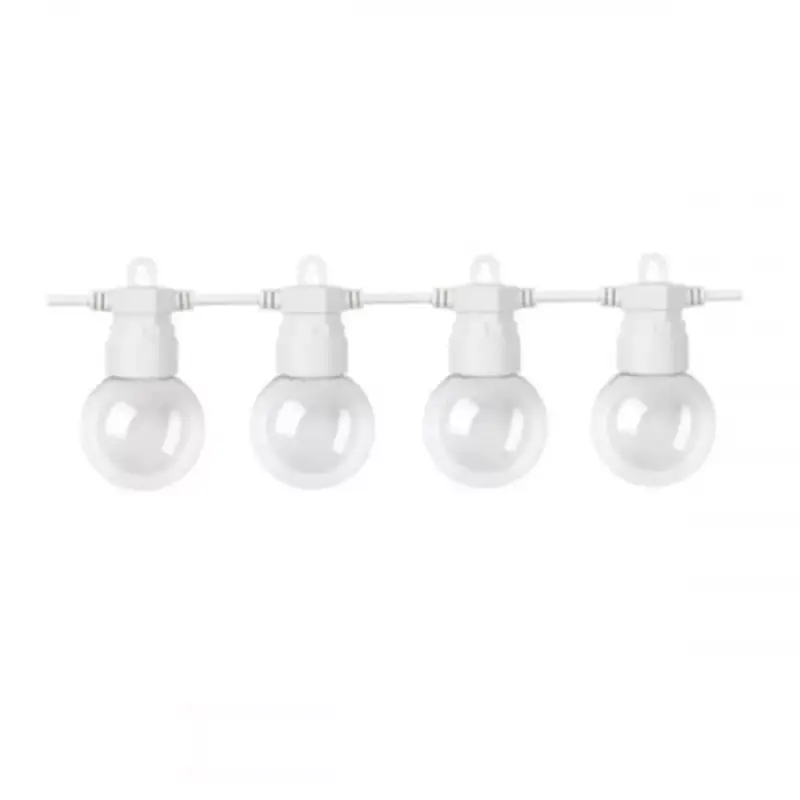 Led fényfüzér , kültéri , E27 , 10 db x 0.5W , 8 m , meleg fehér , fehér , IP65 Árengedmény