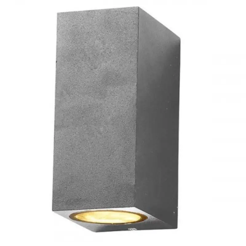 Vedd meg online LED lámpatest , 2 x GU10 , oldalfali , 2 irányú , szürke , kültéri , IP44