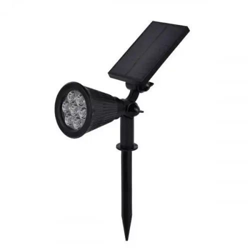 LED lámpatest , napelemes , földbe szúrható , 1.5 Watt , kék fényű , IP65 Újdonság