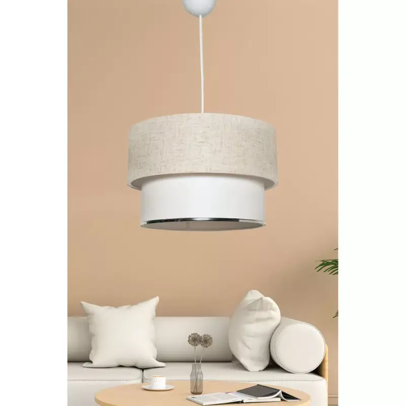 Opviq , 390FLH1669 , Corbeu - Cream , Krém Fehér Színű , Csillár , E27 Legnépszerűbb
