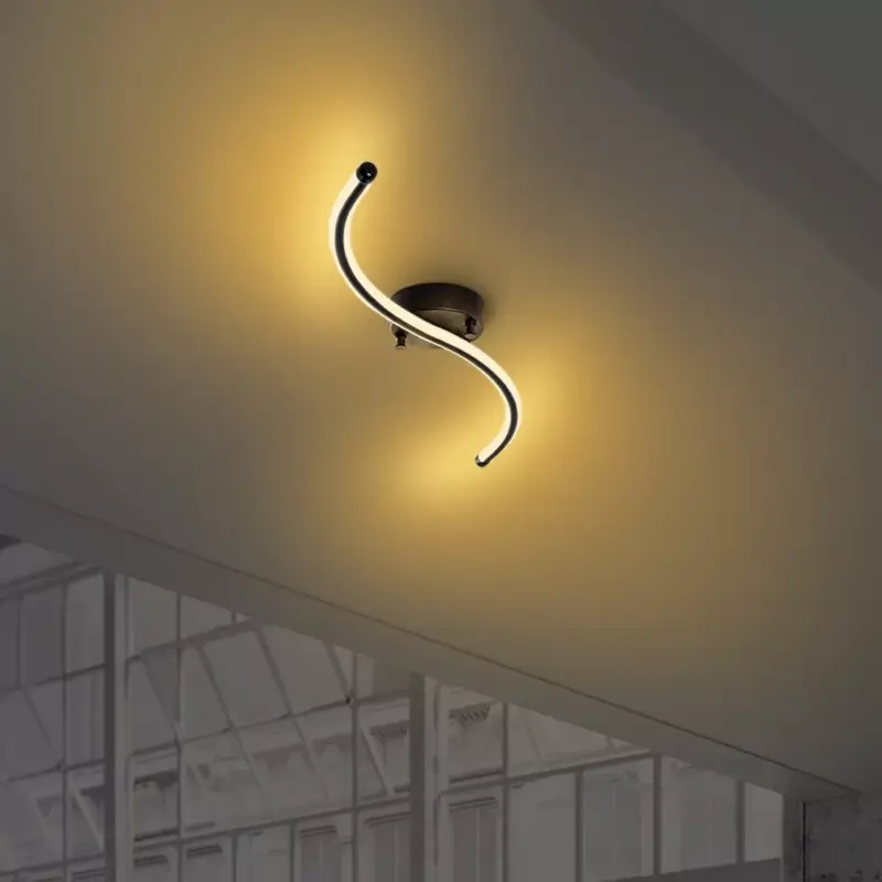 Azonnali szállítás Elegáns fekete csillár, fém test, 67 cm szélesség x 5 cm magasság x 10 cm mélység | Integrált LED 16W 3000K | Stílusos világítás modern lakberendezéshez, étkezőhöz és lakóterekhez, IP20 besorolású