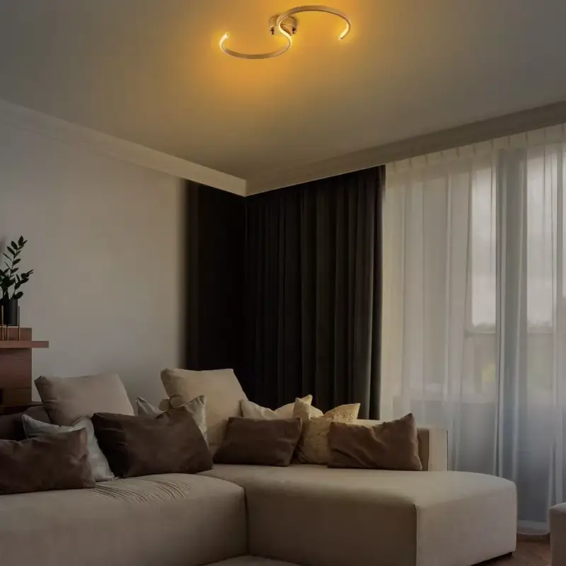 Elegáns arany csillár, fém test, 25 cm szélesség x 51 cm magasság x 5 cm mélység | SMD LED 16W 3000K | Stílusos világítótest a modern lakberendezéshez, IP20 besorolású, tökéletes nappaliba és étkezőbe Szezonális akció
