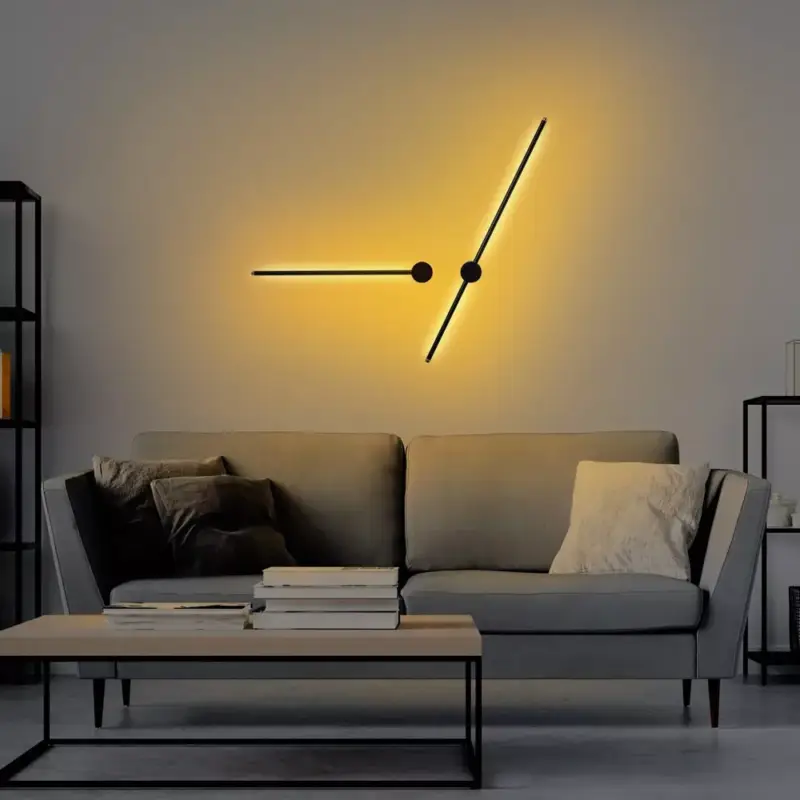 Stílusos fekete falilámpa, fém ház, 91x10x7 cm és 62x10x7 cm | LED 13W és 8W, 3000K | Tartós fém alaplap, IP20 besorolású | Tökéletes modern nappalikba, hálószobákba és folyosókba Kihagyhatatlan ajánlat