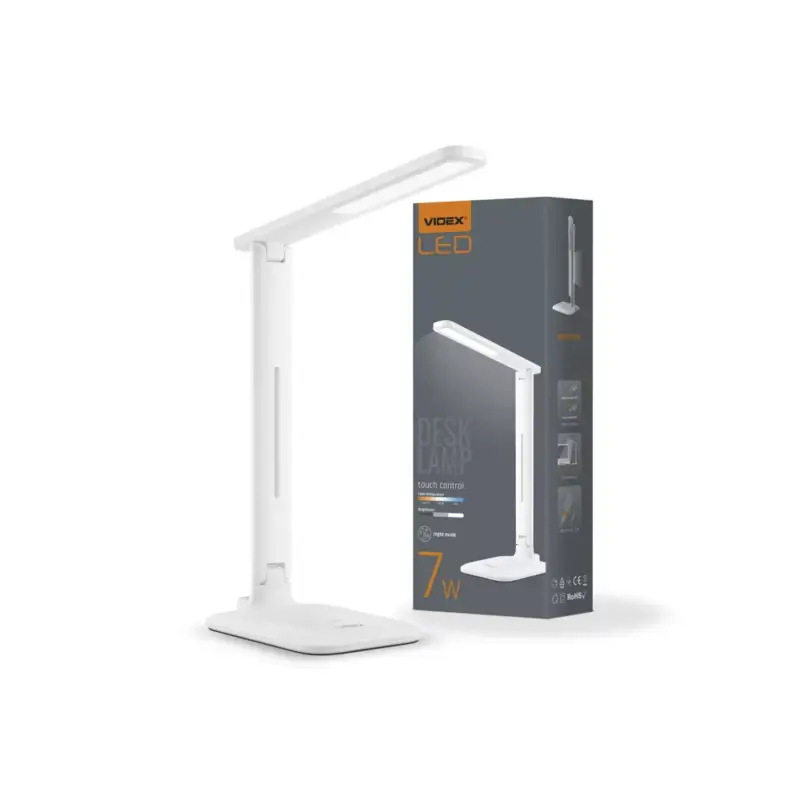 Gyors kiszállítás LED lámpa , asztali , érintő kapcsoló , USB , 5W , állítható fehér színhőmérséklet (CCT) , dimmelhető , fehér , Videx Oslo