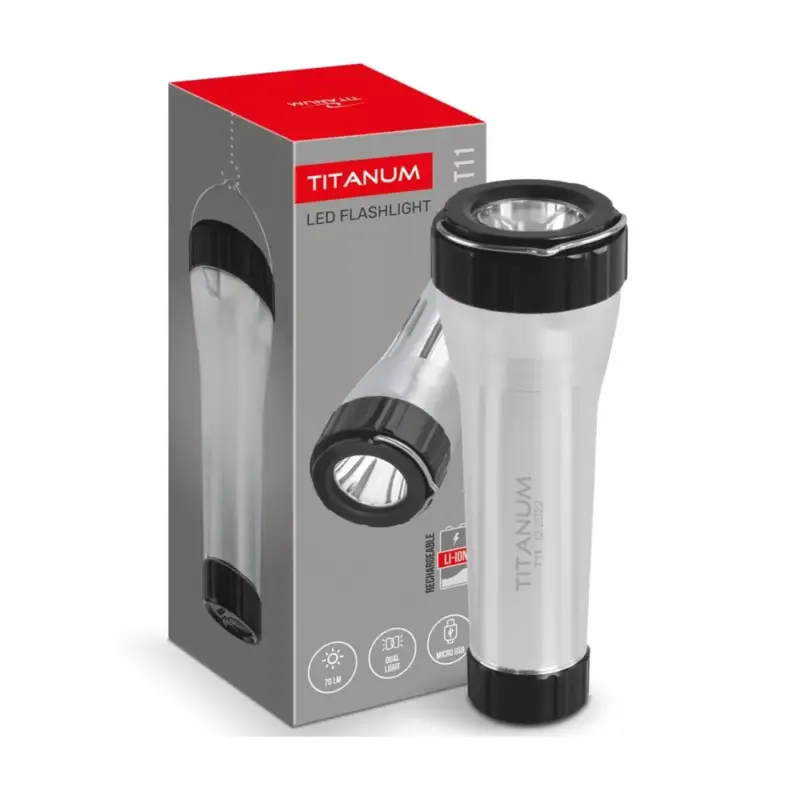 Vásárlói kedvenc Led zseblámpa , hideg fehér , 70 lumen , USB , VIDEX , TITANUM