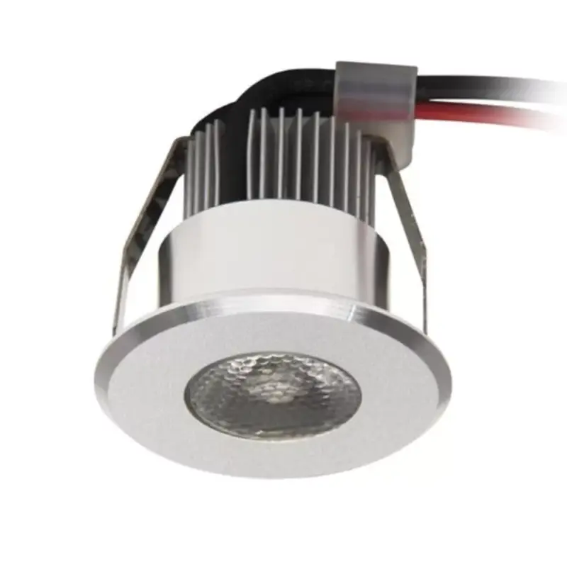 Árengedmény Led lámpatest , spot , HAXA , 1W , meleg fehér , kerek , szürke