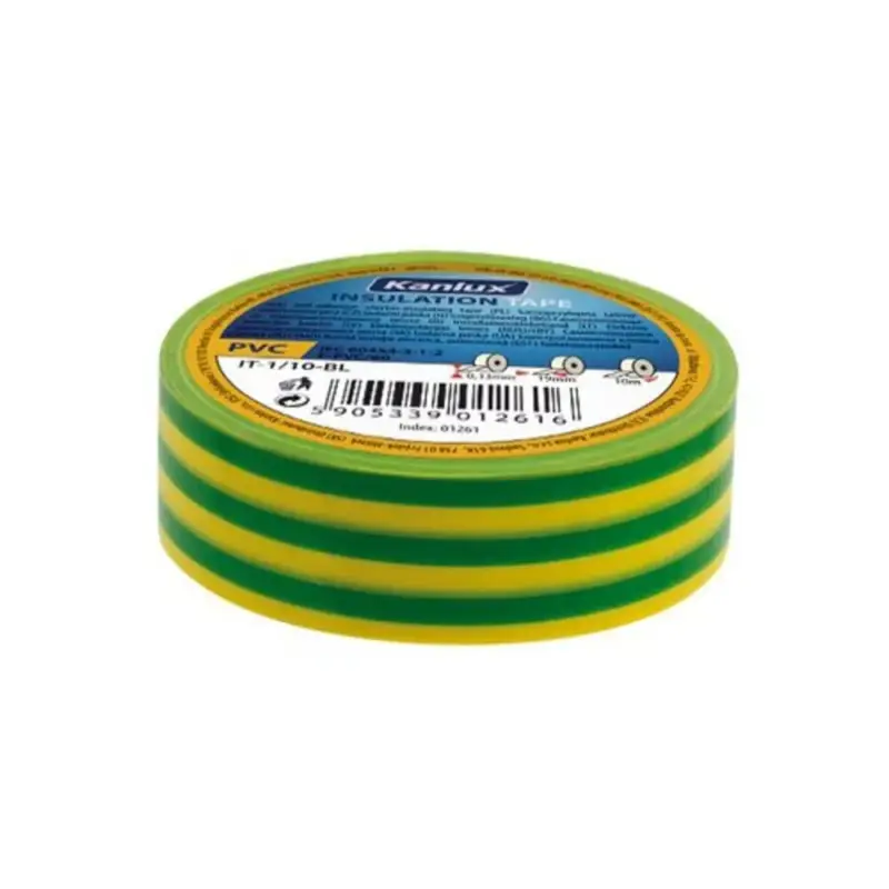 Expressz kézbesítés Szigetelőszalag , sárga/zöld , 20 m , 0.13 x 19 mm , Kanlux