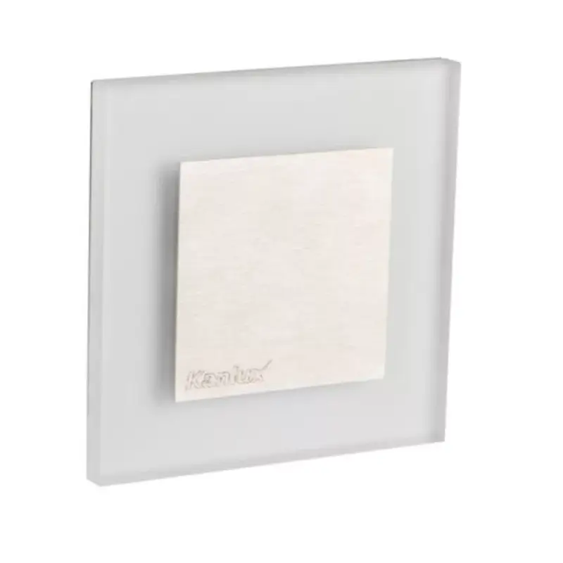 LED lámpatest , oldalfali , lépcsővilágító , irányfény , 0.8W , négyzet , természetes fehér , rozsdamentes acél , APUS Végkiárusítás