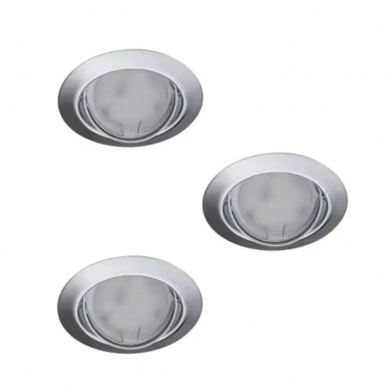 LED lámpatest , spot , szett , 3 x 4.9W , GU10 , meleg fehér , beépíthető , kerek , króm , KANLUX TRIBIS II Prémium