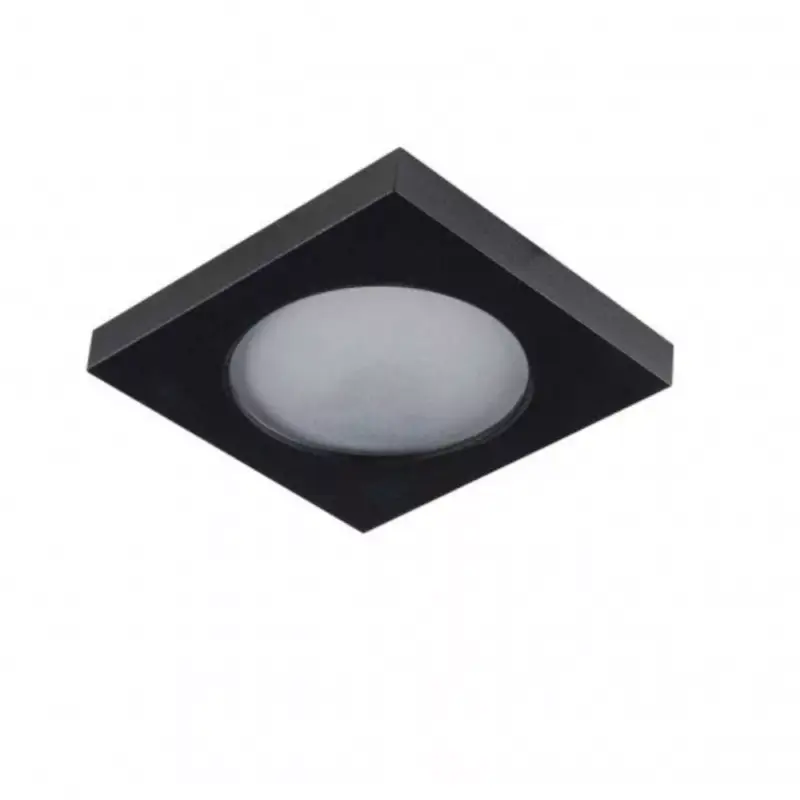LED lámpatest , spot keret , süllyesztett , négyzet , GU10 , fekete , IP44 , FLINI Expressz kézbesítés