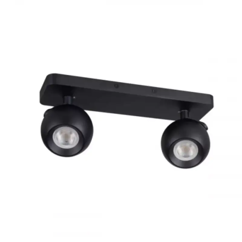 LED lámpa , mennyezeti , oldalfali , 2 x GU10 foglalat , fekete , GALOBA Szuper ajánlat