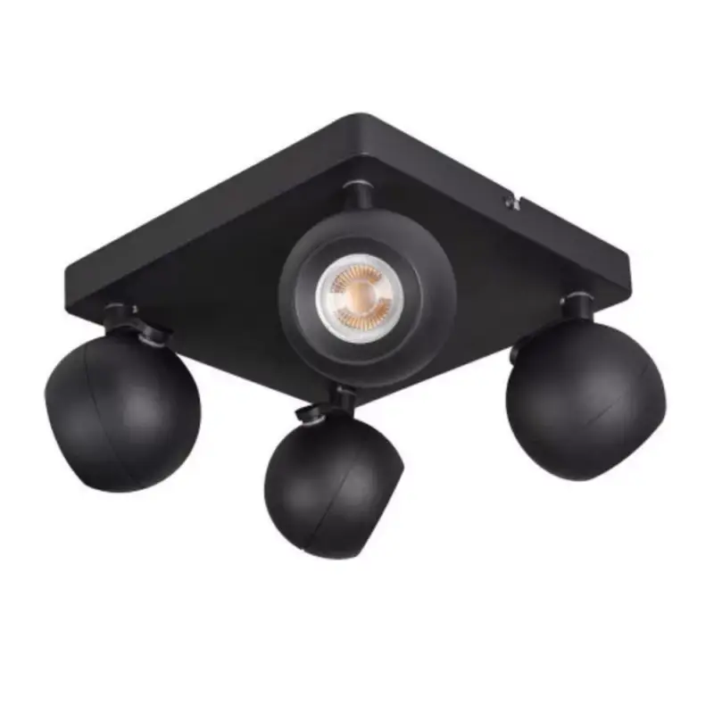 Csak ma LED lámpa , mennyezeti , 4 x GU10 foglalat , fekete , GALOBA