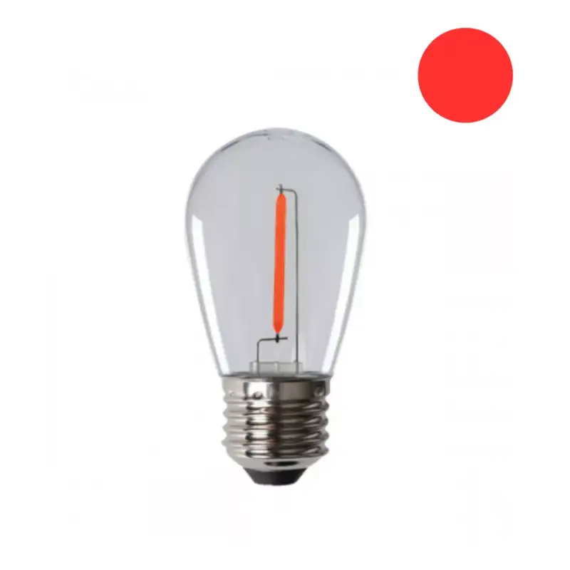 LED lámpa , égő , izzószálas hatás , filament , E27 , 0.9 Watt , 50 lm/w , piros , KANLUX Korlátozott ajánlat