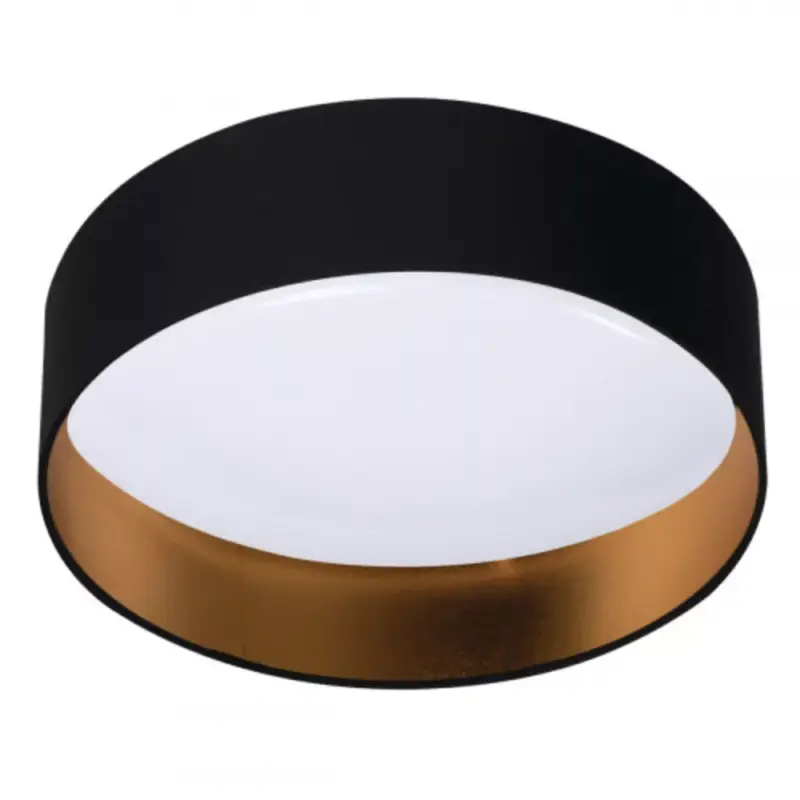Árcsökkenés LED lámpatest , mennyezeti , 17.5W , kerek , természetes fehér , fekete és arany , RIFA