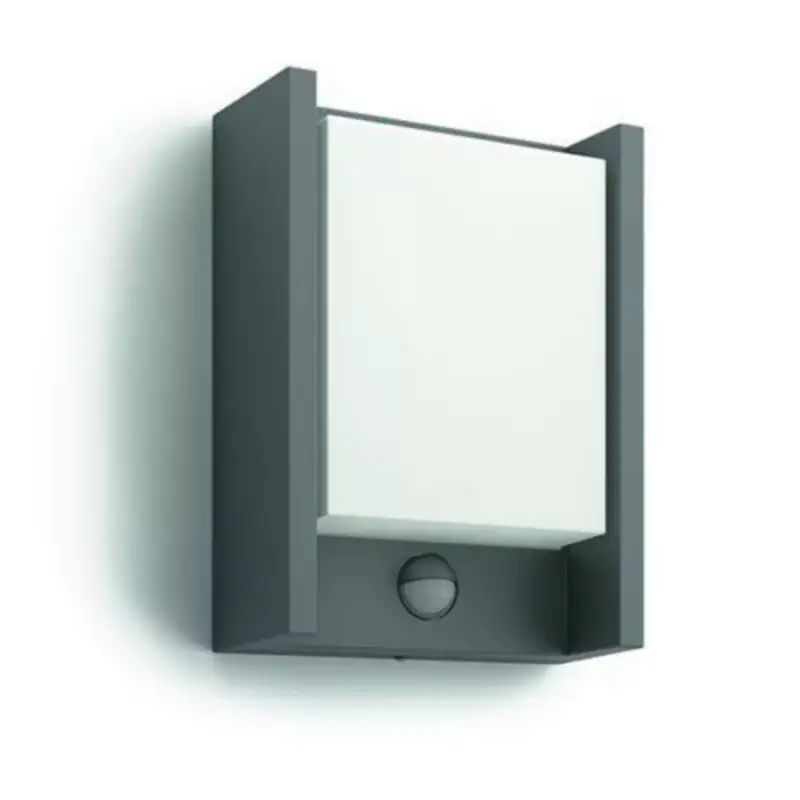 Prémium Led lámpatest , mozgásérzékelős , oldalfali , 6 Watt , meleg fehér , kültéri , IP44 , Philips , Arbour , 16461/93/16