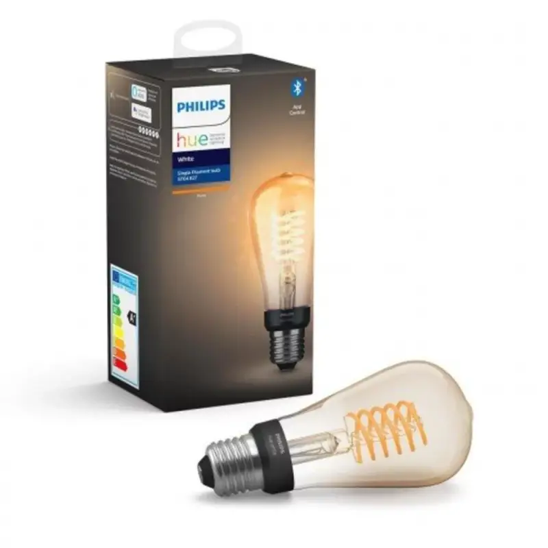 LED lámpa , égő , Philips Hue , izzószálas hatás , filament , E27 foglalat , Edison , ST64 , 7W , meleg fehér , dimmelhető , Bluetooth Árcsökkenés