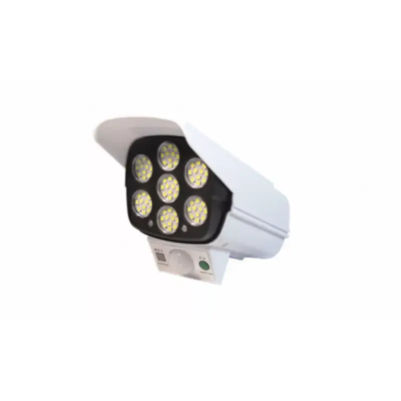 Vedd meg most LED lámpatest , napelemes , oldalfali , álkamera , mozgásérzékelős , 8 Watt , hideg fehér , kültéri , fehér , IP65 , távirányítóval