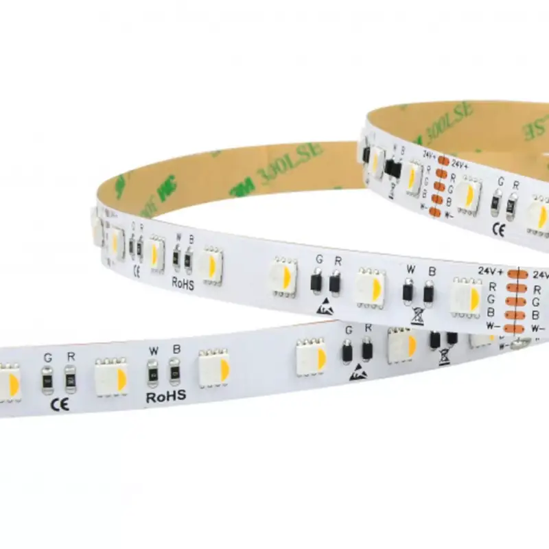 MARATHON LED szalag , áramgenerátoros IC-vel , 24 Volt DC , 5050 , 60 led/m , 11 W/m , RGBW , W = természetes fehér , 550 lm/m Prémium