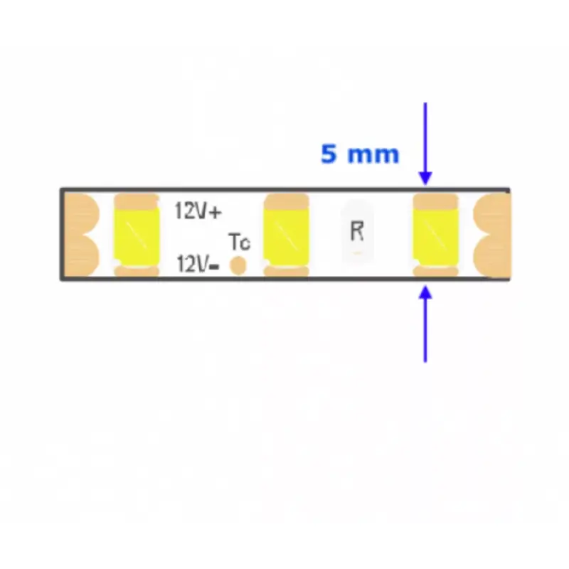 LED szalag , 2835 , 120 led/m , 9 Watt/m , természetes fehér , 800 lumen/m , keskeny , 5mm , 5 év garancia Különleges ajánlat