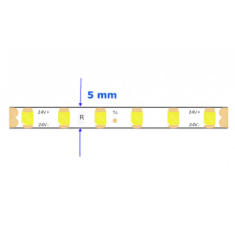 Ne maradj le LED szalag , 24 Volt DC , 2835 , 120 led/m , 9 Watt/m , hideg fehér , 800 lumen/m , keskeny , 5mm , 5 év garancia