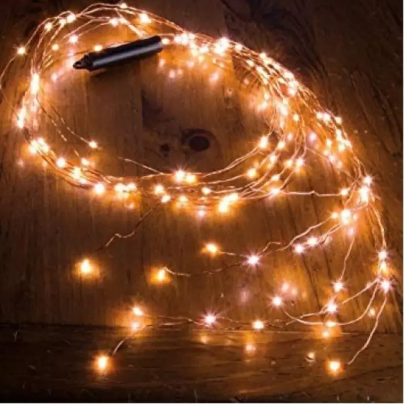Led fényfüzér , beltéri/kültéri , fényzuhatag , nano LED , 2 m , 200 LED , meleg fehér , rézszálas , IP44 Szuper akció