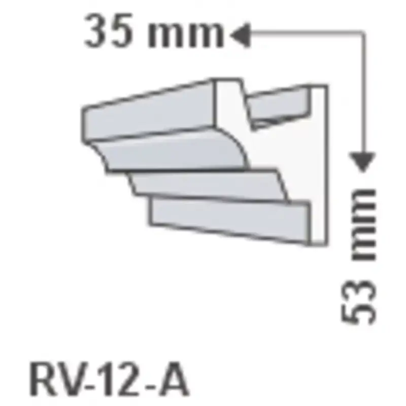 Nézd meg most RV-12/A , Rejtett világítás díszléc , oldalfal , 1.25 m/db