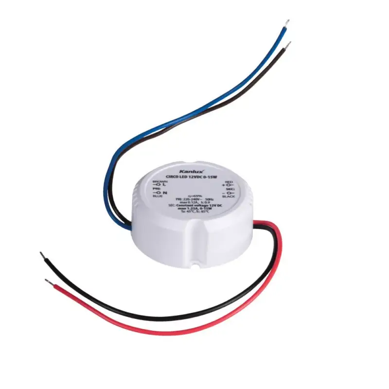 Legkelendőbb LED tápegység , 12 Volt , 0-15 Watt , Kanlux CIRCO , 24243