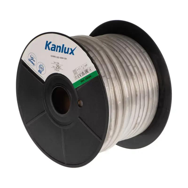 Kiárusítás GIVRO LED, 50M, zöld, fényslag, IP65, 120lm/m, UV védett, KANLUX