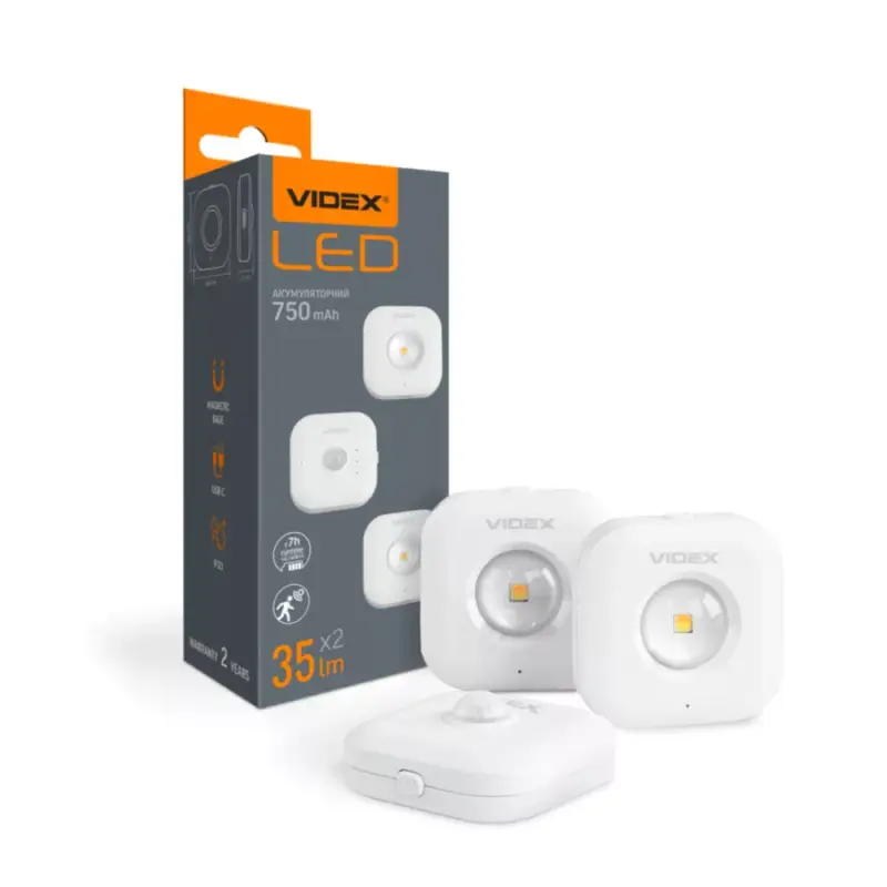 Videx 2 db LED-es lámpa mágneses hátlappal és mozgásérzékelővel 3000-6500K Kedvezmény