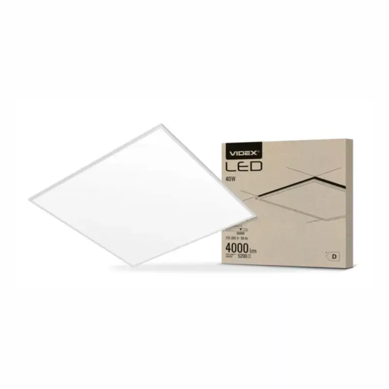 Akció Videx 620 x 620-ös 40 W-os natúr fehér LED panel 4000lm 6000K