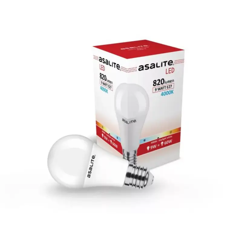Asalite LED Izzó A60 gömb E27 9W 4000K (820 lumen) Árengedmény