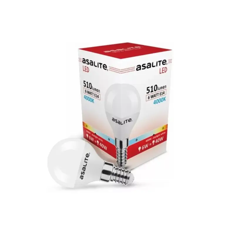 Nézd meg most Asalite LED Izzó G45 mini gömb E14 6W 4000K (510 lumen)